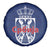 Serbia Flag Spare Tire Cover with Double-Headed Eagle and National Coat of Arms Design