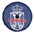Serbia Flag Spare Tire Cover with Double-Headed Eagle and National Coat of Arms Design