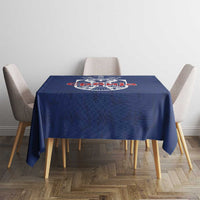 Serbia Flag Tablecloth with Double-Headed Eagle and National Coat of Arms Design