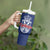 Serbia Flag Tumbler With Handle with Double-Headed Eagle and National Coat of Arms Design