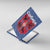 Serbia Canvas Wall Art with Royal Animal Crest and Tulip Floral Blue Background