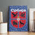 Serbia Canvas Wall Art with Royal Animal Crest and Tulip Floral Blue Background