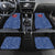 Serbia Car Mats with Royal Animal Crest and Tulip Floral Blue Background