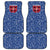 Serbia Car Mats with Royal Animal Crest and Tulip Floral Blue Background