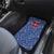 Serbia Car Mats with Royal Animal Crest and Tulip Floral Blue Background