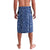 Serbia Lavalava with Royal Animal Crest and Tulip Floral Blue Background