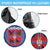 Serbia Spare Tire Cover with Royal Animal Crest and Tulip Floral Blue Background
