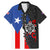 Puerto Rico Family Matching Mermaid Dress and Hawaiian Shirt with Tribal Sun Symbol and Flag Color Block Design