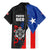Puerto Rico Family Matching Mermaid Dress and Hawaiian Shirt with Tribal Sun Symbol and Flag Color Block Design