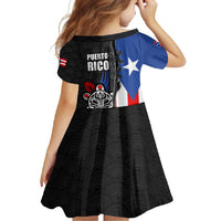 Puerto Rico Family Matching Summer Maxi Dress and Hawaiian Shirt with Tribal Sun Symbol and Flag Color Block Design