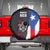 Puerto Rico Spare Tire Cover with Tribal Sun Symbol and Flag Color Block Design