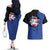 Puerto Rico Couples Matching Off The Shoulder Long Sleeve Dress and Hawaiian Shirt with Coqui Frog Symbol and Distressed Flag Design