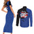 Puerto Rico Couples Matching Short Sleeve Bodycon Dress and Long Sleeve Button Shirt with Coqui Frog Symbol and Distressed Flag Design