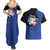 Puerto Rico Couples Matching Summer Maxi Dress and Hawaiian Shirt with Coqui Frog Symbol and Distressed Flag Design