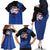 Puerto Rico Family Matching Off The Shoulder Long Sleeve Dress and Hawaiian Shirt with Coqui Frog Symbol and Distressed Flag Design