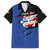 Puerto Rico Family Matching Off The Shoulder Long Sleeve Dress and Hawaiian Shirt with Coqui Frog Symbol and Distressed Flag Design