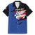 Puerto Rico Family Matching Off Shoulder Maxi Dress and Hawaiian Shirt with Coqui Frog Symbol and Distressed Flag Design