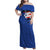 Puerto Rico Family Matching Off Shoulder Maxi Dress and Hawaiian Shirt with Coqui Frog Symbol and Distressed Flag Design