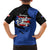 Puerto Rico Family Matching Off Shoulder Short Dress and Hawaiian Shirt with Coqui Frog Symbol and Distressed Flag Design