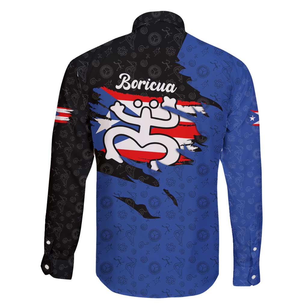 Puerto Rico Family Matching Puletasi and Hawaiian Shirt with Coqui Frog Symbol and Distressed Flag Design