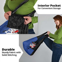 Puerto Rico Grocery Bag with Coqui Frog Symbol and Distressed Flag Design