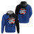 Puerto Rico Hoodie with Coqui Frog Symbol and Distressed Flag Design