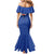Puerto Rico Mermaid Dress with Coqui Frog Symbol and Distressed Flag Design