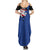 Puerto Rico Summer Maxi Dress with Coqui Frog Symbol and Distressed Flag Design