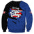 Puerto Rico Sweatshirt with Coqui Frog Symbol and Distressed Flag Design