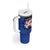 Puerto Rico Tumbler With Handle with Coqui Frog Symbol and Distressed Flag Design
