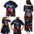 Puerto Rico Rooster Family Matching Puletasi and Hawaiian Shirt with Flag Design and Tropical Hibiscus Flowers