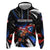 Puerto Rico Rooster Hoodie with Flag Design and Tropical Hibiscus Flowers