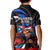 Puerto Rico Rooster Kid Polo Shirt with Flag Design and Tropical Hibiscus Flowers