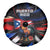 Puerto Rico Rooster Spare Tire Cover with Flag Design and Tropical Hibiscus Flowers