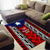 Puerto Rico Area Rug with Tribal Patterns, Flag Emblem, and Taino Symbol Design