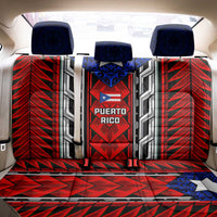 Puerto Rico Back Car Seat Cover with Tribal Patterns, Flag Emblem, and Taino Symbol Design