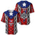 Puerto Rico Baseball Jersey with Tribal Patterns, Flag Emblem, and Taino Symbol Design