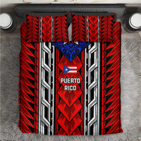 Puerto Rico Bedding Set with Tribal Patterns, Flag Emblem, and Taino Symbol Design