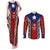 Puerto Rico Couples Matching Tank Maxi Dress and Long Sleeve Button Shirt with Tribal Patterns, Flag Emblem, and Taino Symbol Design