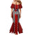 Puerto Rico Family Matching Mermaid Dress and Hawaiian Shirt with Tribal Patterns, Flag Emblem, and Taino Symbol Design