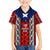 Puerto Rico Family Matching Off The Shoulder Long Sleeve Dress and Hawaiian Shirt with Tribal Patterns, Flag Emblem, and Taino Symbol Design