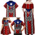 Puerto Rico Family Matching Off Shoulder Maxi Dress and Hawaiian Shirt with Tribal Patterns, Flag Emblem, and Taino Symbol Design