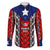 Puerto Rico Family Matching Off Shoulder Maxi Dress and Hawaiian Shirt with Tribal Patterns, Flag Emblem, and Taino Symbol Design