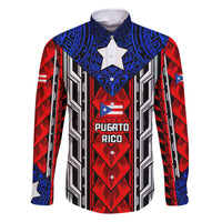 Puerto Rico Family Matching Off Shoulder Short Dress and Hawaiian Shirt with Tribal Patterns, Flag Emblem, and Taino Symbol Design