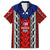 Puerto Rico Family Matching Short Sleeve Bodycon Dress and Hawaiian Shirt with Tribal Patterns, Flag Emblem, and Taino Symbol Design