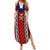 Puerto Rico Family Matching Summer Maxi Dress and Hawaiian Shirt with Tribal Patterns, Flag Emblem, and Taino Symbol Design
