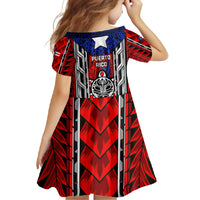 Puerto Rico Family Matching Tank Maxi Dress and Hawaiian Shirt with Tribal Patterns, Flag Emblem, and Taino Symbol Design