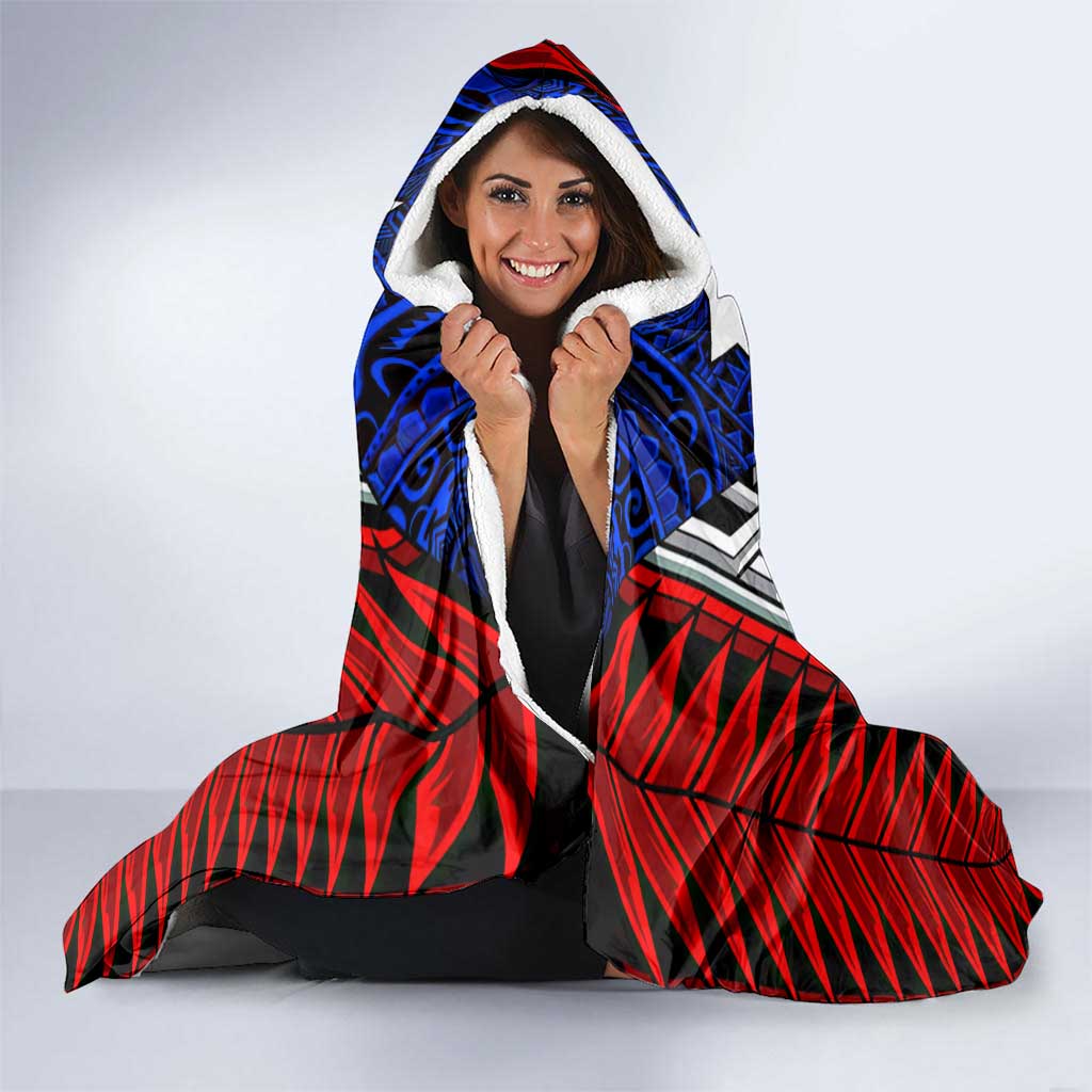 Puerto Rico Hooded Blanket with Tribal Patterns, Flag Emblem, and Taino Symbol Design