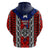 Puerto Rico Hoodie with Tribal Patterns, Flag Emblem, and Taino Symbol Design