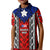 Puerto Rico Kid Polo Shirt with Tribal Patterns, Flag Emblem, and Taino Symbol Design
